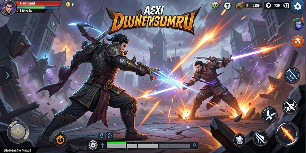 Tampilan gameplay menegangkan di 9399 dengan aksi pertempuran yang mendebarkan.