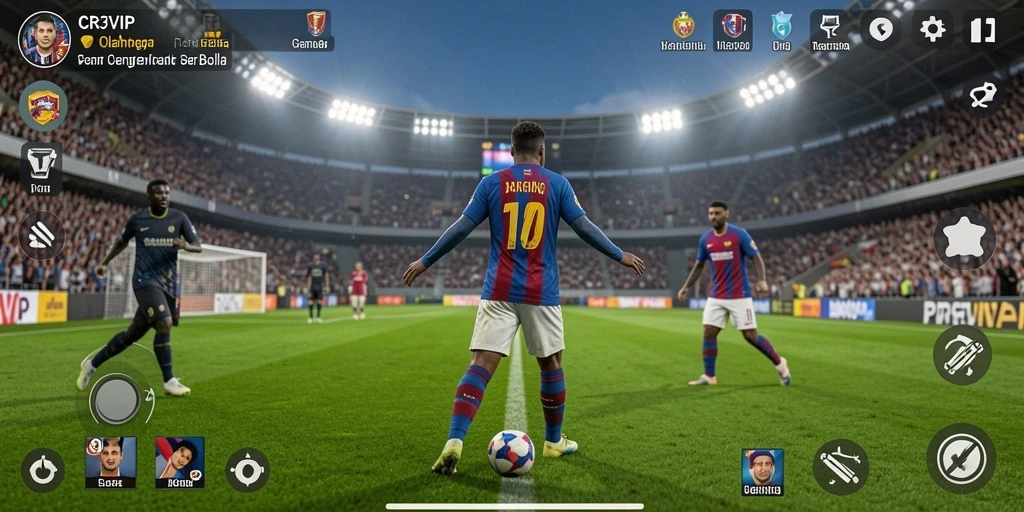 Tampilan gameplay <strong>CR7VIP</strong> yang seru dan mendebarkan di lapangan.