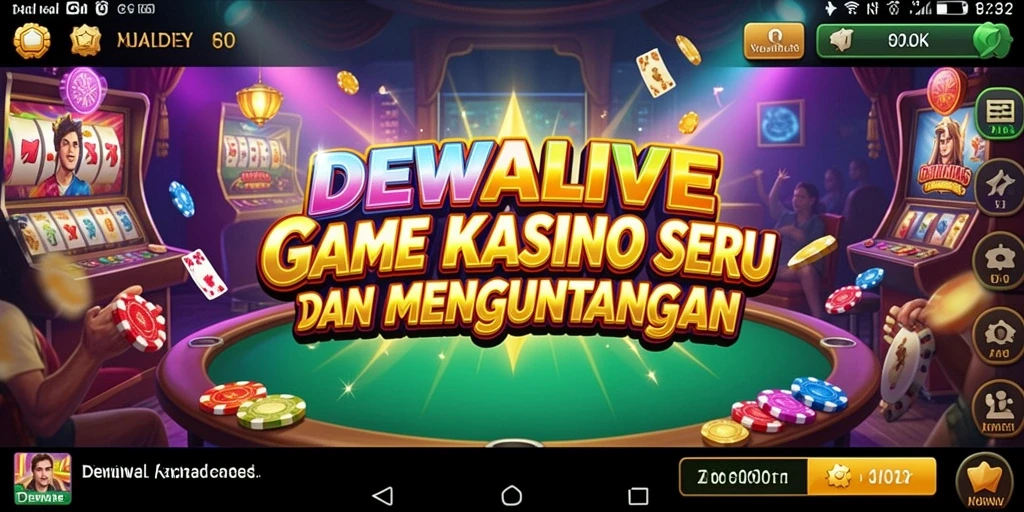Gameplay seru dan interaktif dalam DEWALIVE menunjukkan pengalaman Kasino yang mendebarkan.