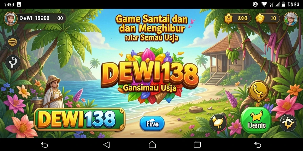 Tampilan gameplay DEWI138 yang ceria dan penuh warna.