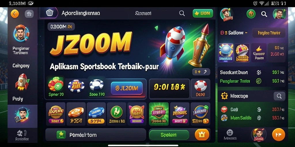 Tampilan menarik dari gameplay taruhan pada J200M.