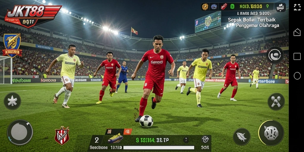 Tampilan gameplay JKT88 yang memikat di lapangan sepak bola.