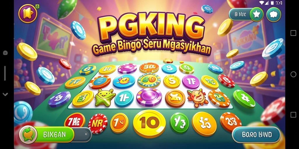 Tampilan seru permainan Bingo di PGKING dengan teman-teman.