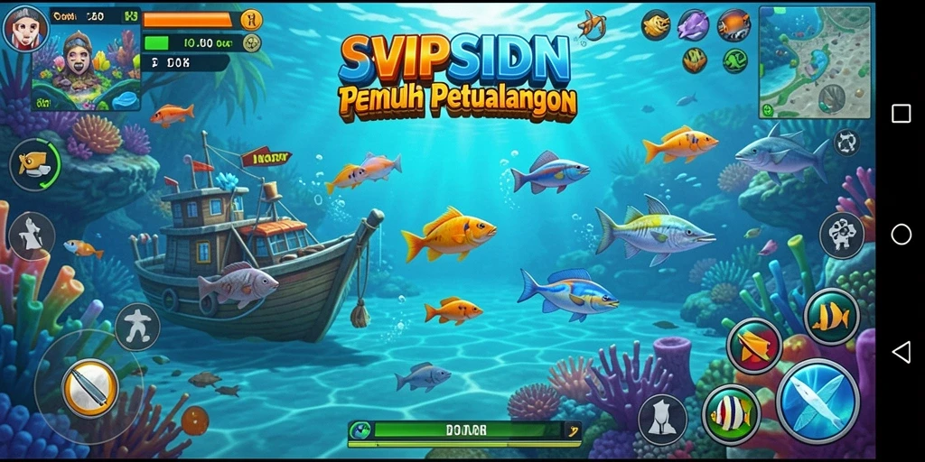 Screenshot gameplay SVIPSIDN menampilkan momen seru menembak ikan.